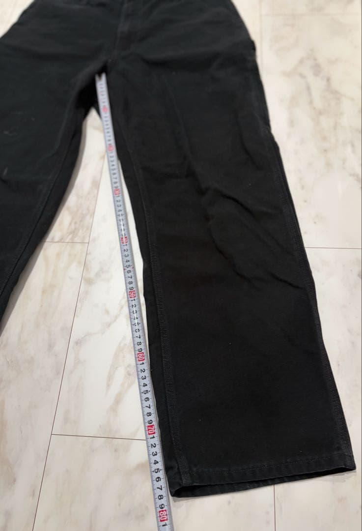 カーハート　ダック　ペインターパンツ　古着　ブラック　W36L32