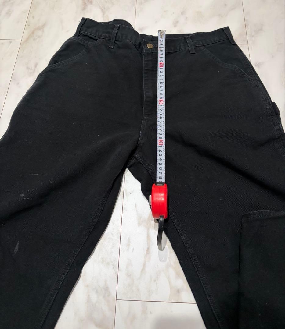 カーハート　ダック　ペインターパンツ　古着　ブラック　W36L32