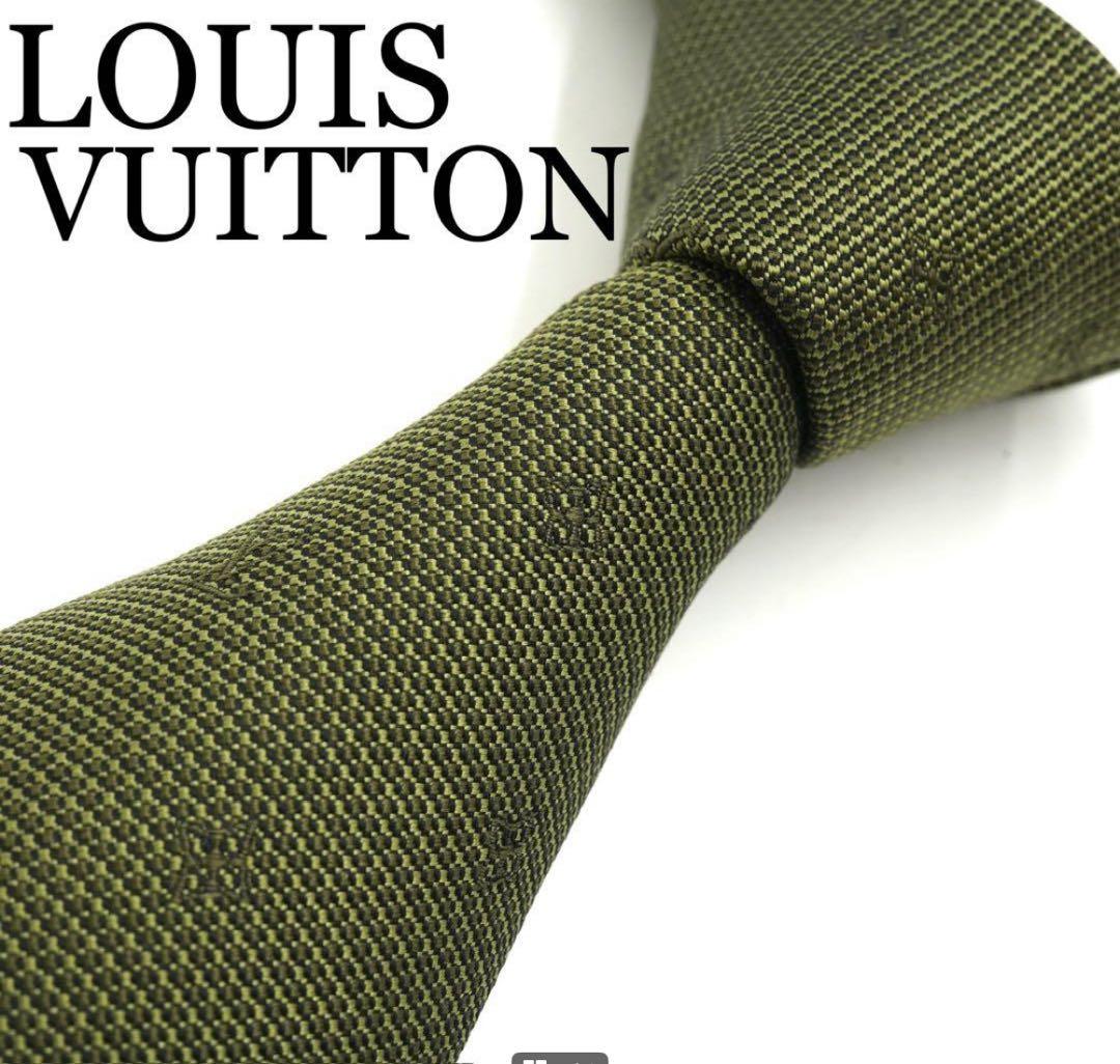 専用ページ　LOUIS VUITTON オリーブグリーン ネクタイ