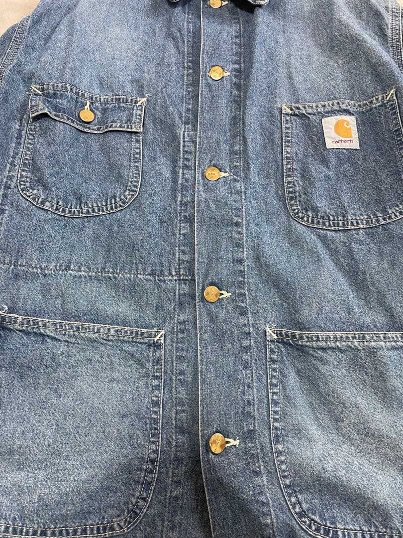 80s 90s USA製 Carhartt デニム カバーオール