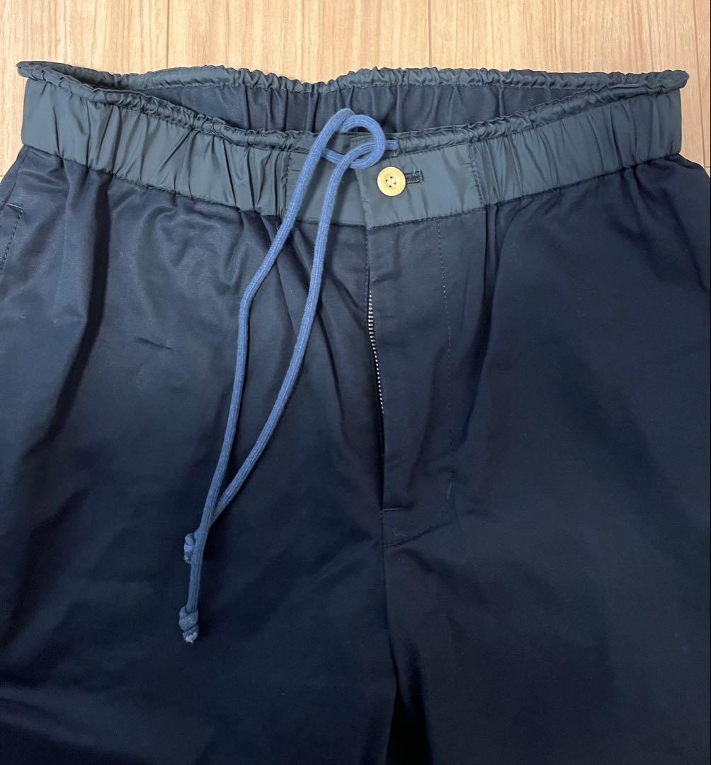 【美品】Sacai サカイ ドローコード付リブパンツディープネイビー サイズ1