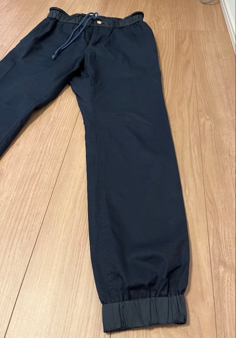 【美品】Sacai サカイ ドローコード付リブパンツディープネイビー サイズ1