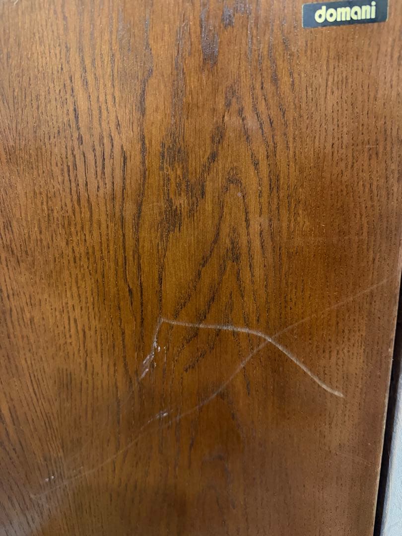 ドマーニ製 ダークブラウン木製アンティーク3段チェスト