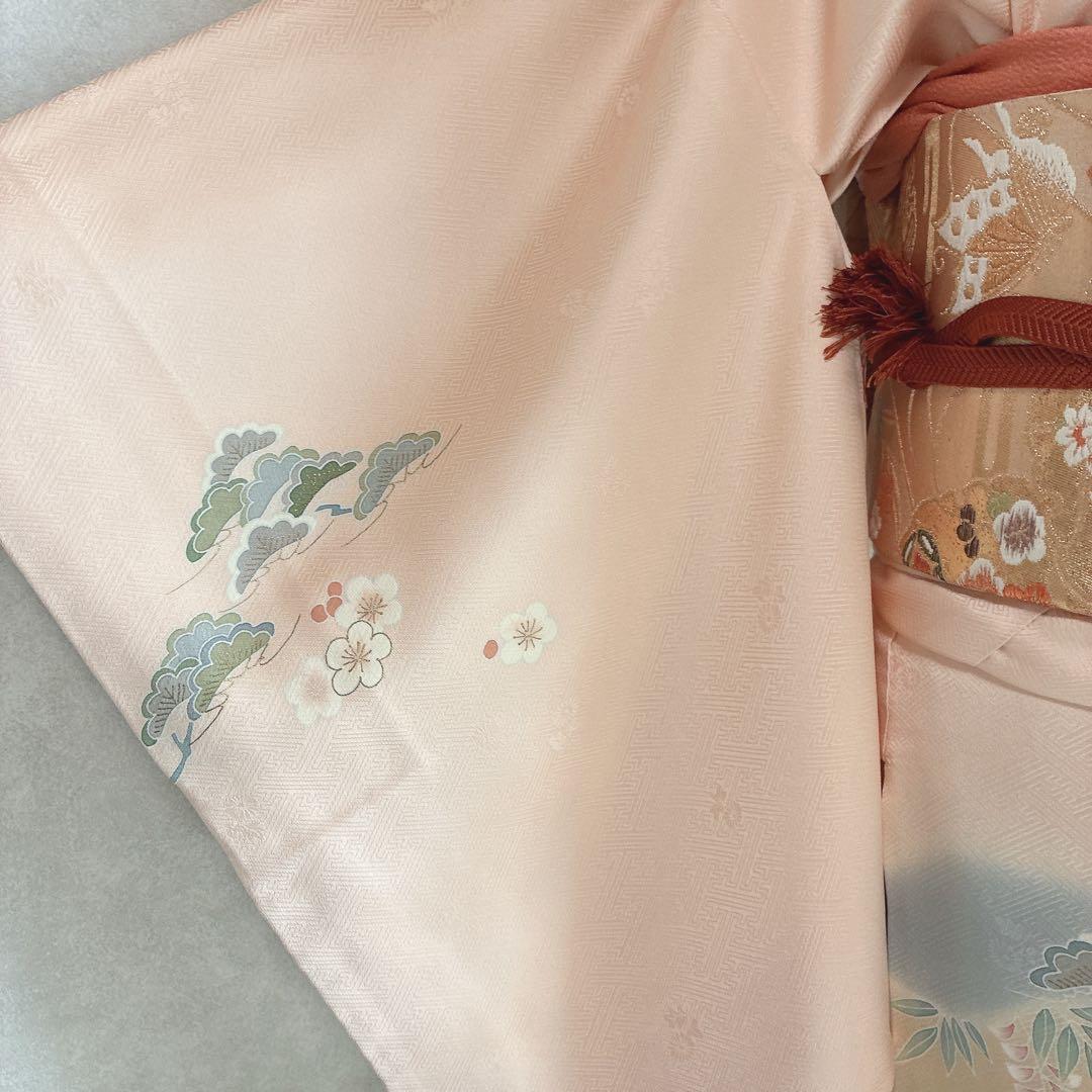 訪問着　フルセット　着物　正絹　トールサイズ　友禅　ほんのり雅　入学式　J7