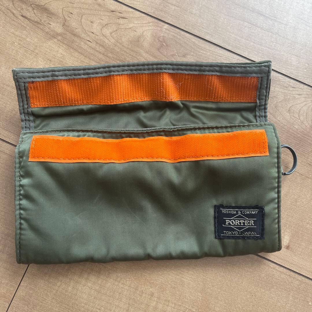 美品　 PORTER タンカー長財布 オリーブ