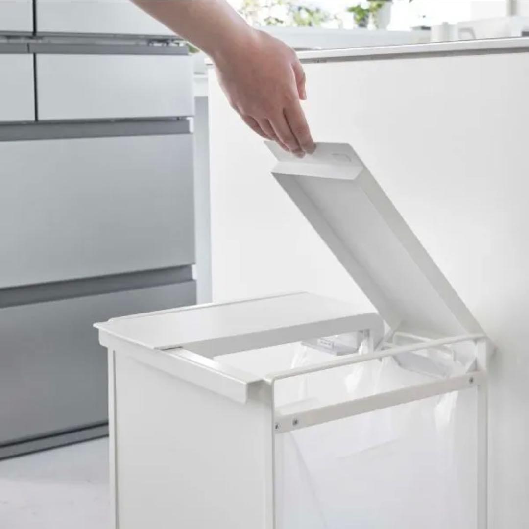 山崎実業 蓋付き目隠し分別ダストワゴン タワー 2分別 tower ゴミ箱45㍑