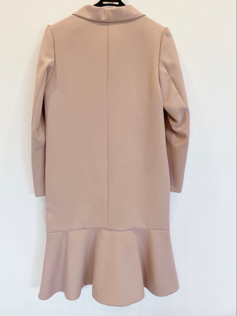 美品❗️【BORDERS at BALCONY 】ラッフルヘムコート38 1度着用