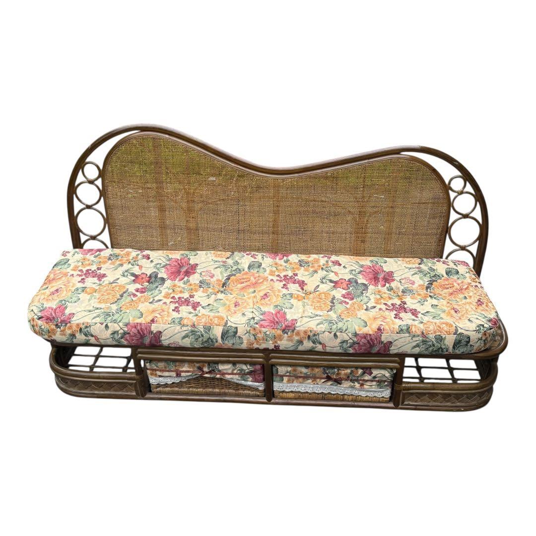 籐カウチソファ ラタンチェア 籐椅子 アジアンテイスト