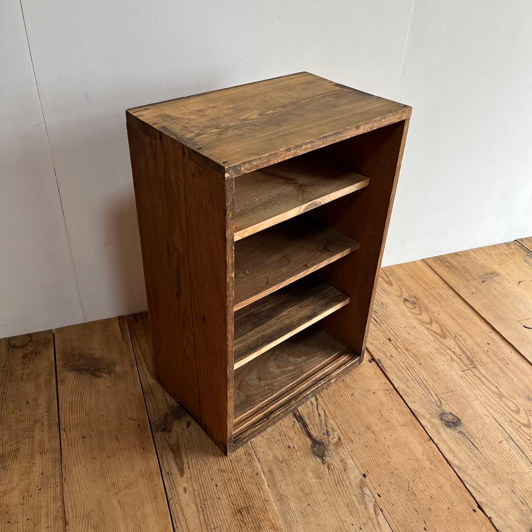 アンティーク 仕切り棚 チェスト 食器棚 書類棚 無垢材 無塗装 z842