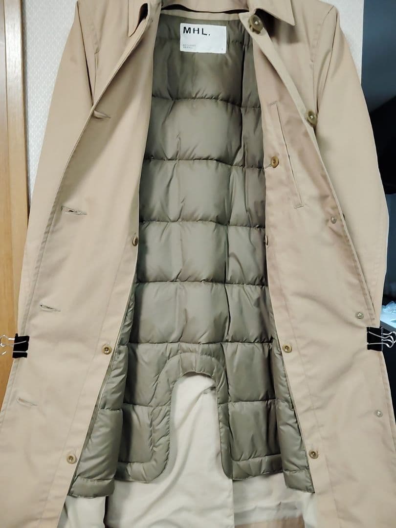 MHL マーガレットハウエル　ステンカラーコート　ダウンライナー付き