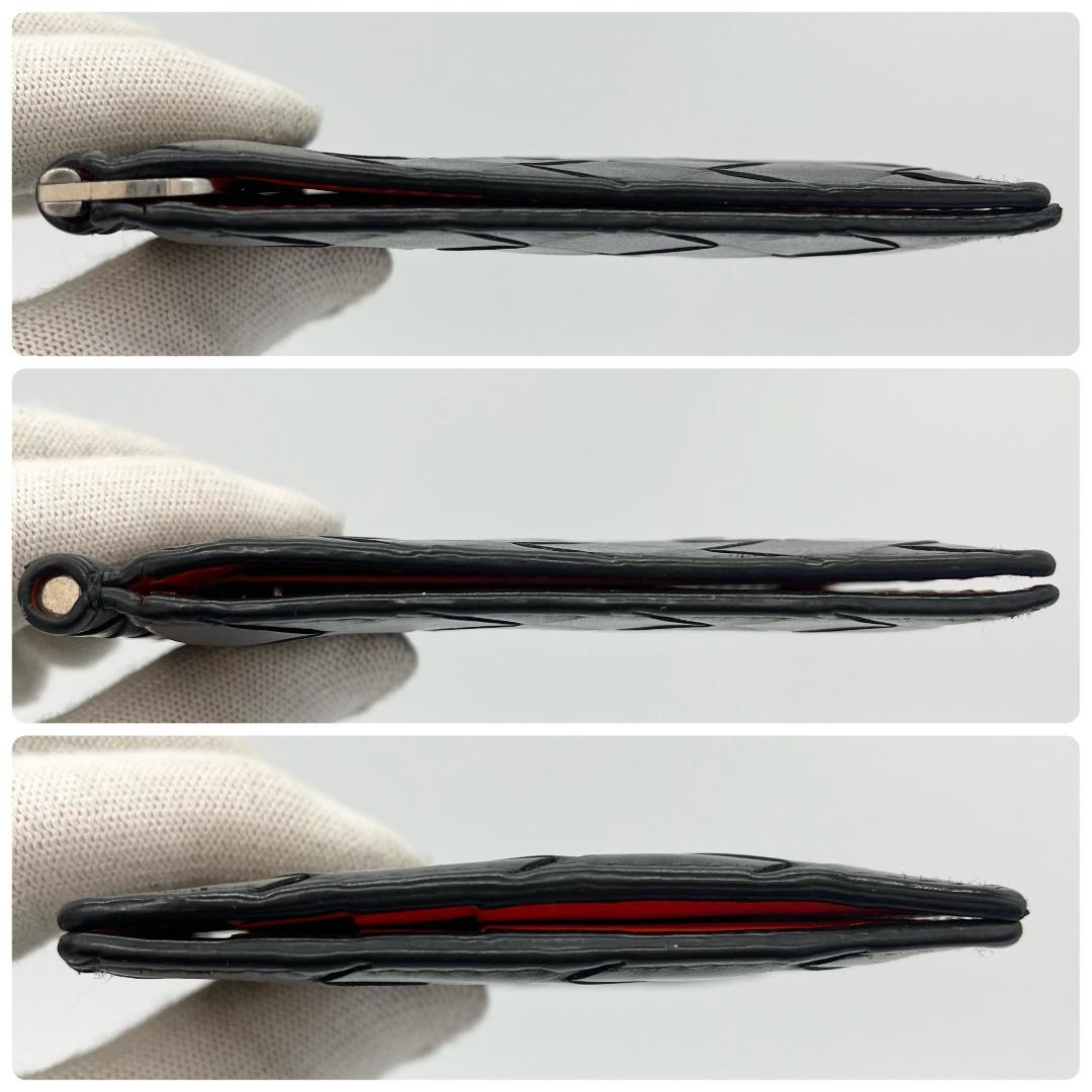 ボッテガヴェネタ　マネークリップ　イントレチャート　ブラック　箱保存袋