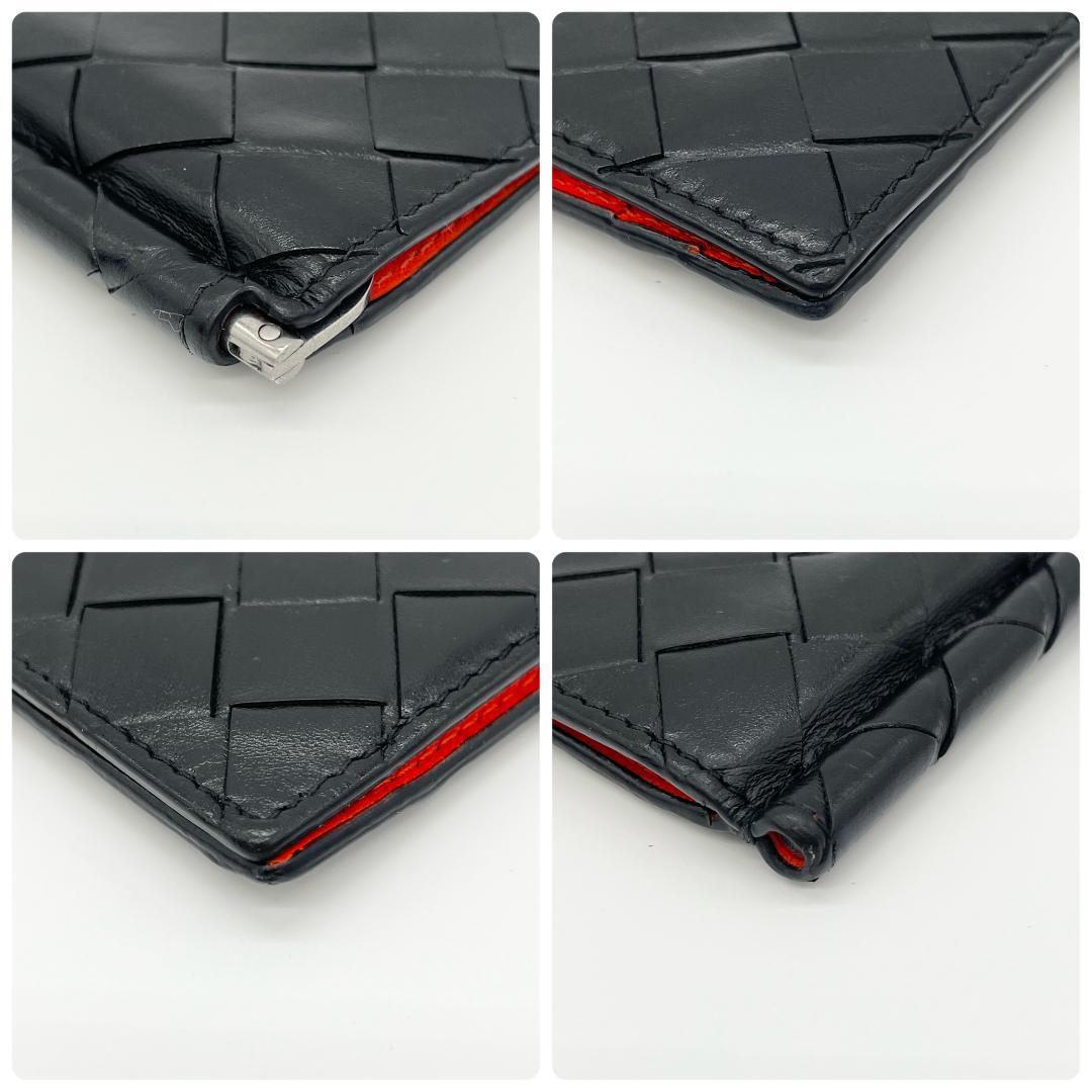 ボッテガヴェネタ　マネークリップ　イントレチャート　ブラック　箱保存袋