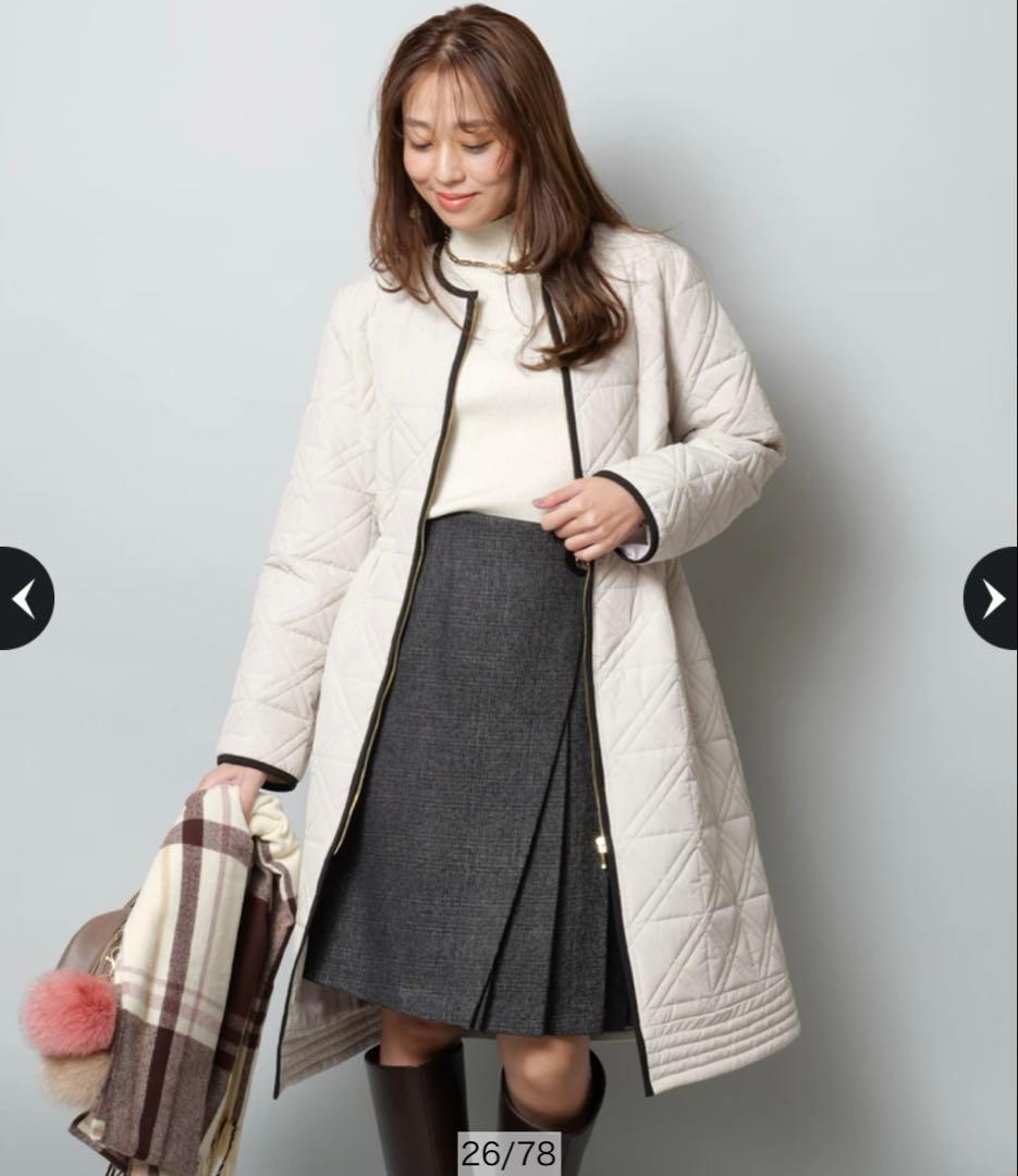 キルティング中綿ミドルコート　ジャスグリッティー