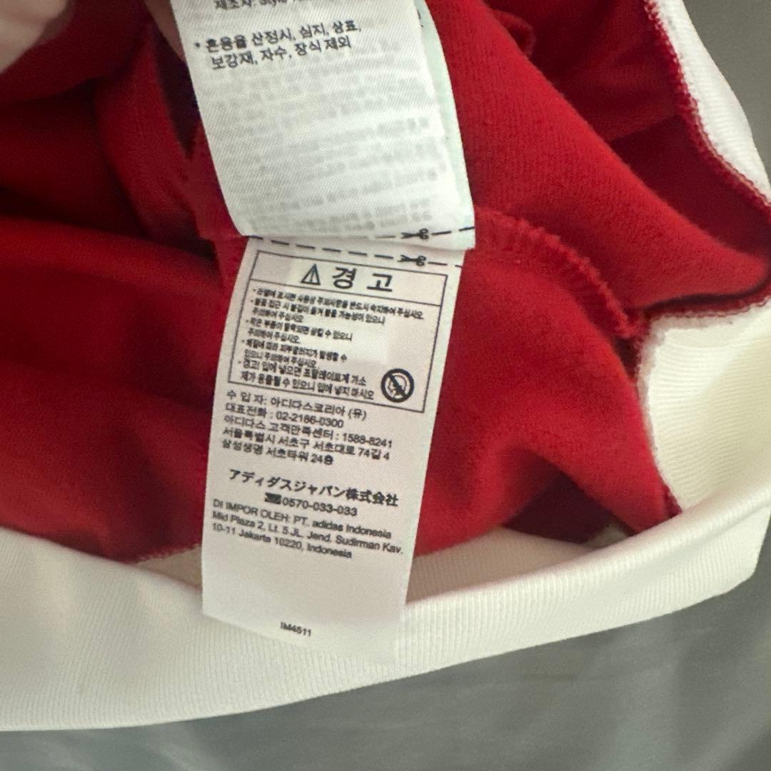 adidas ジャージ A/XL レッド/ホワイト