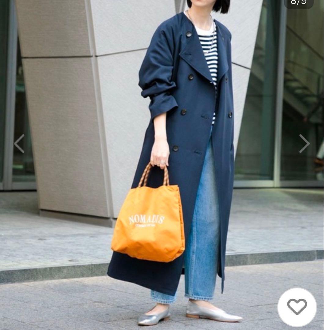 モスモス　アーバンリサーチ　ノーカラートレンチ　ロング　トレンチコート