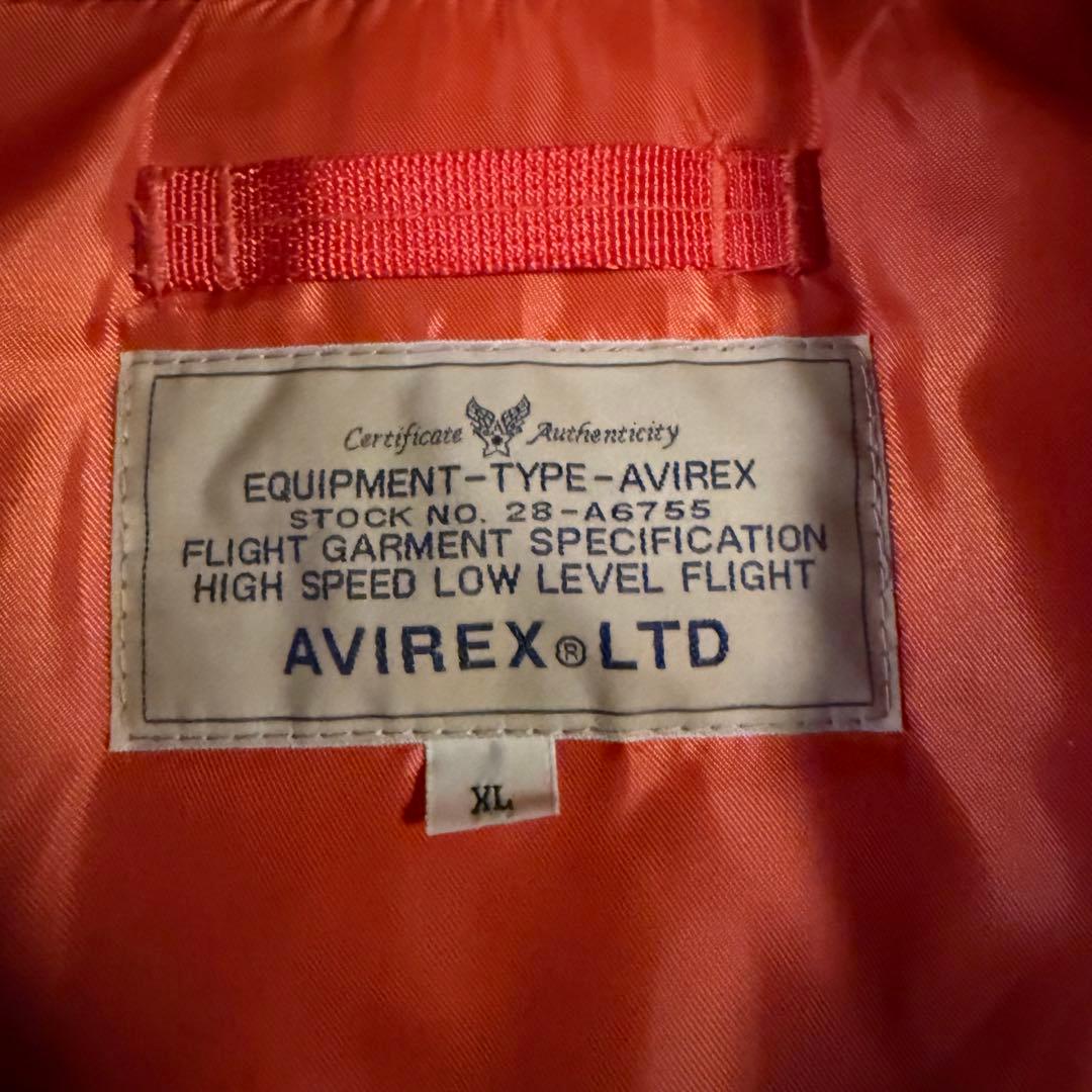 AVIREX ネイビー MA-1 フライトジャケット
