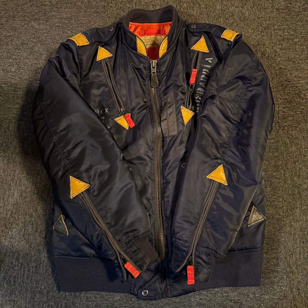 AVIREX ネイビー MA-1 フライトジャケット