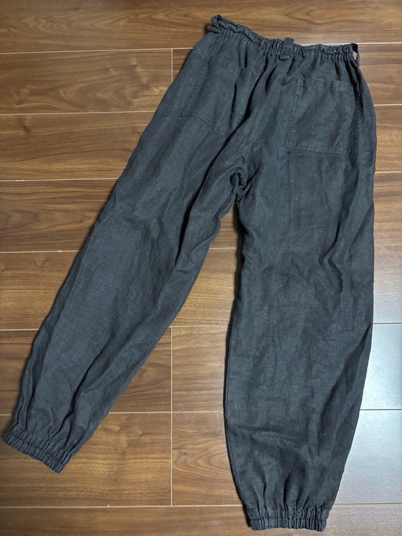 ※※wafu リネンパンツ ブラック 動きやすさ全開！快適との両立を目指すもの