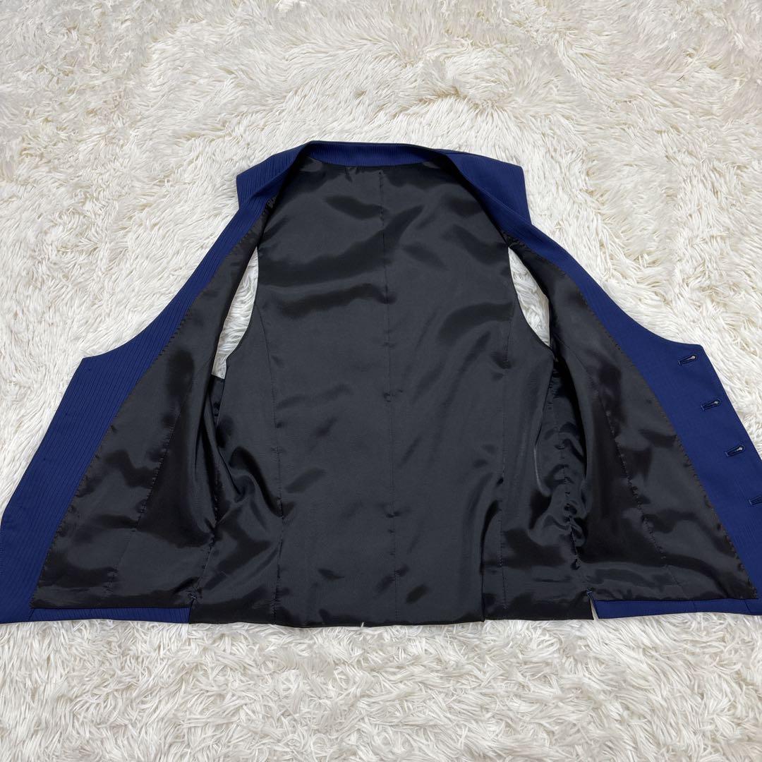 【未使用品】リスペクトネロ　セットアップ　スリーピース　ブルー　ストライプ　Y5