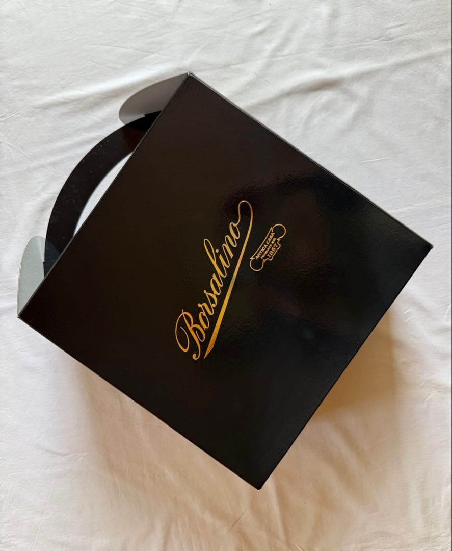 Borsalino ブラウン ウールフェルトハット 箱付き