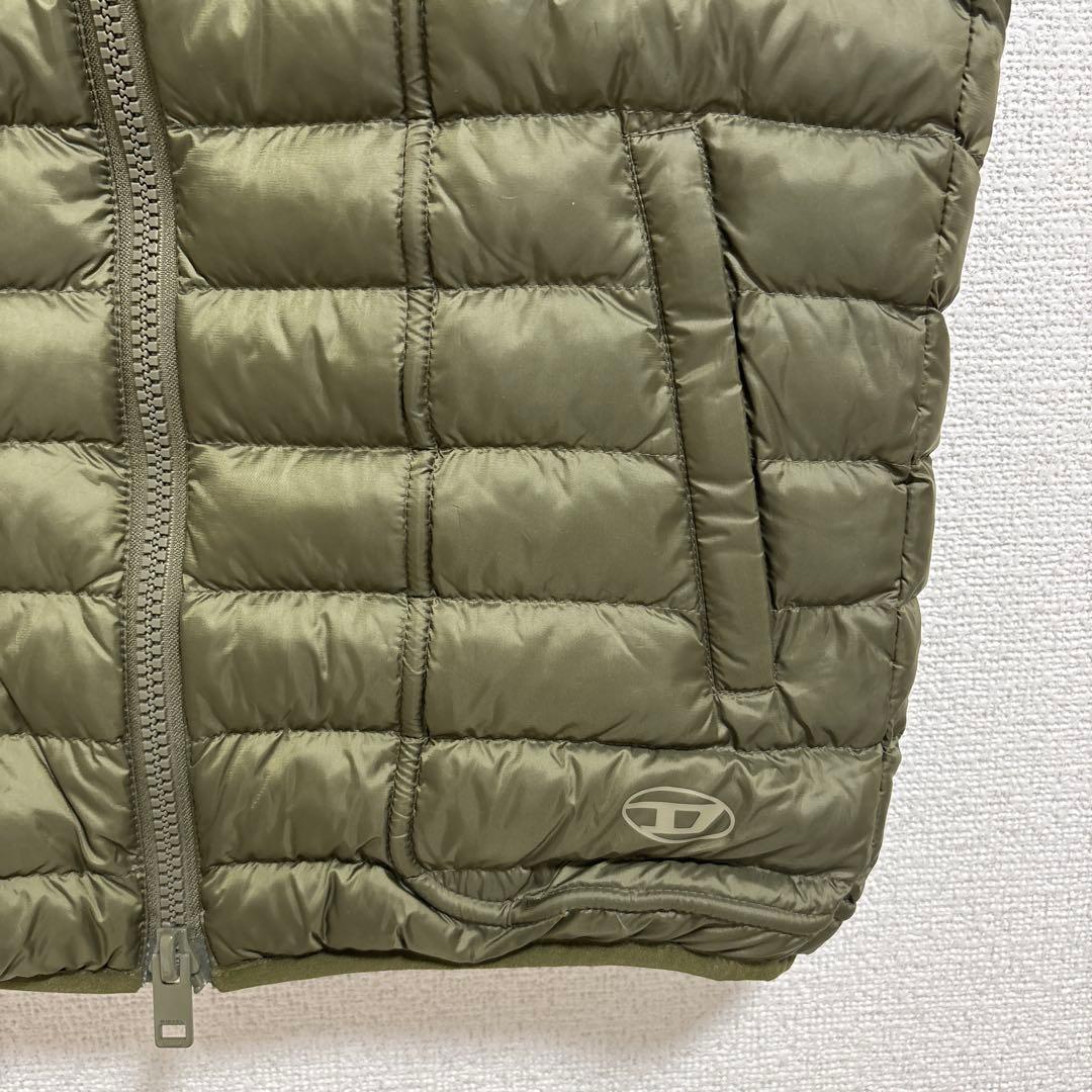 DIESEL キルティングダウンベスト オリーブ　48サイズM相当