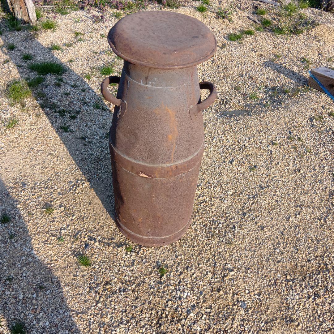 アンティークミルク缶　牛乳缶　ガーデニング雑貨　レトロミルク缶　牛乳缶