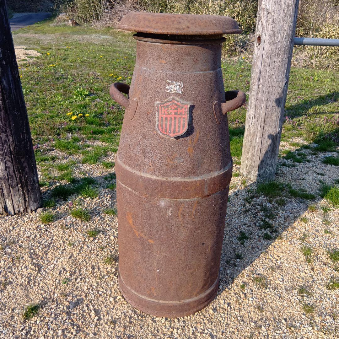 アンティークミルク缶　牛乳缶　ガーデニング雑貨　レトロミルク缶　牛乳缶