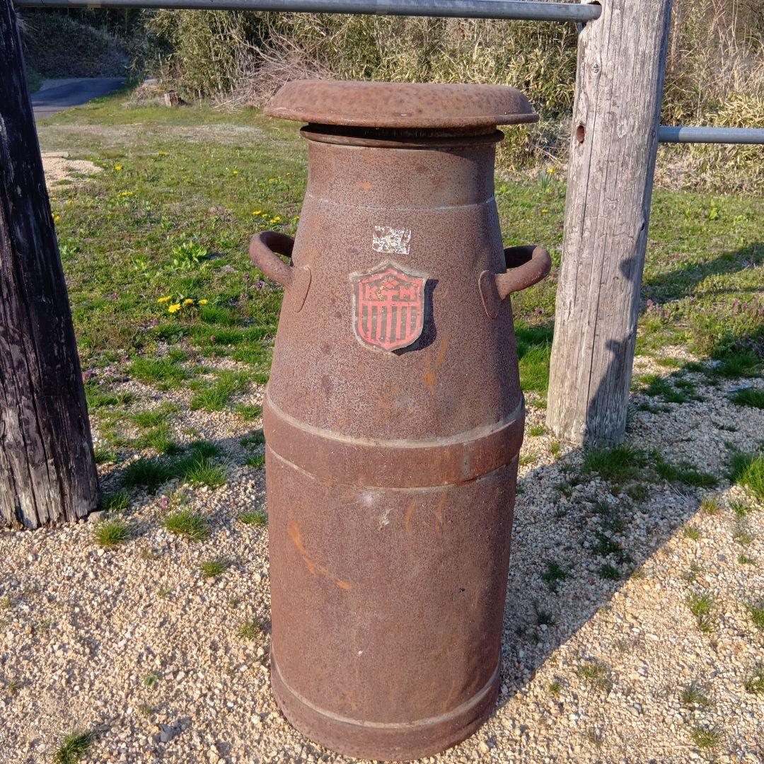 アンティークミルク缶　牛乳缶　ガーデニング雑貨　レトロミルク缶　牛乳缶