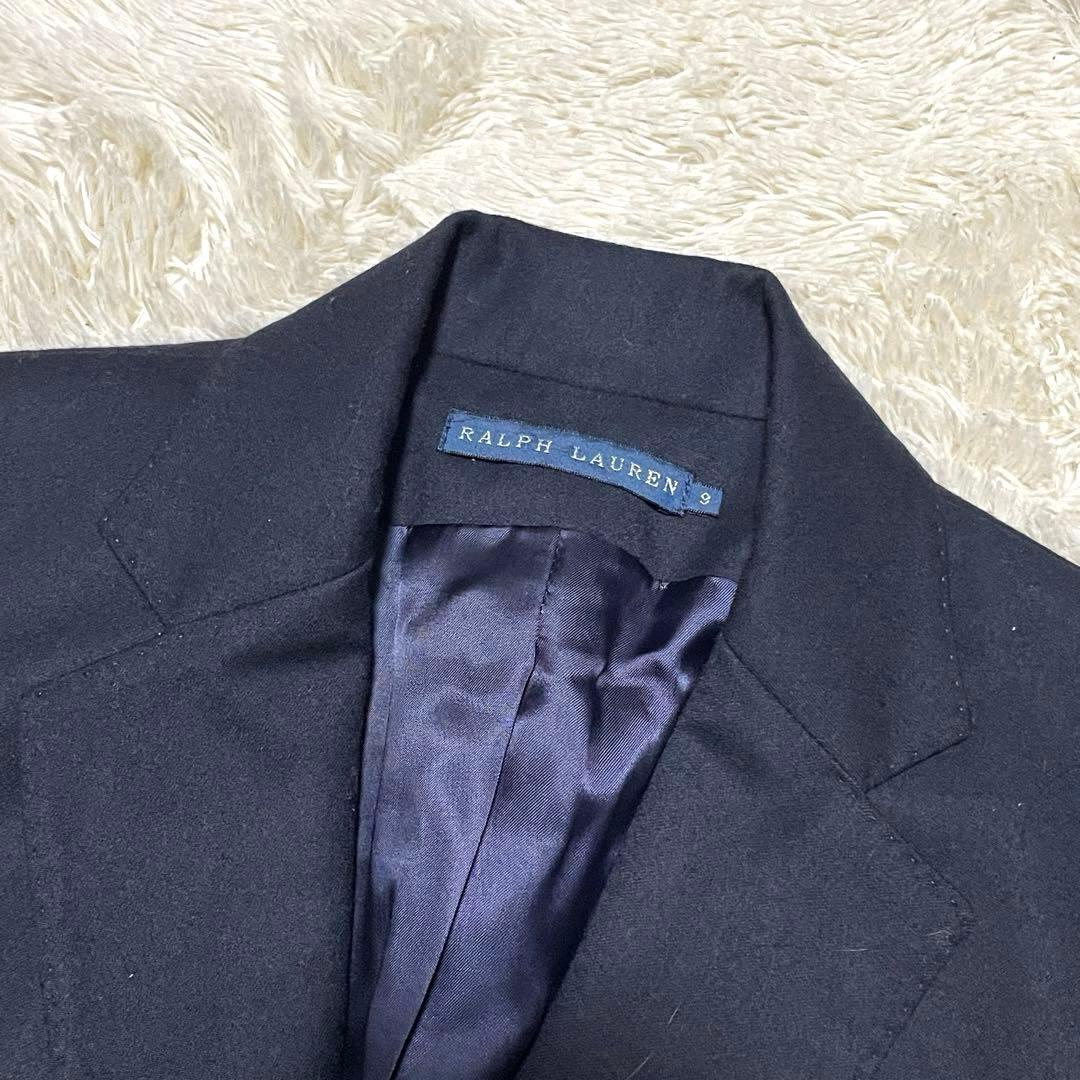 希少 ラルフローレン 紺ブレ 金ボタン エンブレム ウール ネイビー M