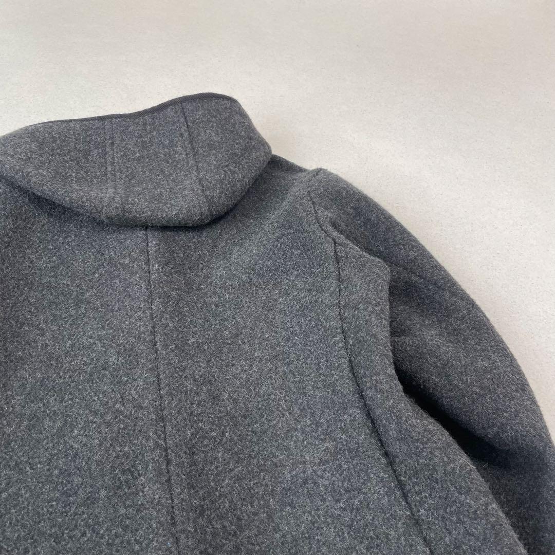 DANTON ダントン フード付き ウールモッサコート チャコールグレー 40