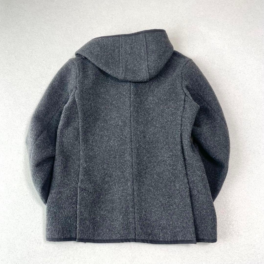 DANTON ダントン フード付き ウールモッサコート チャコールグレー 40