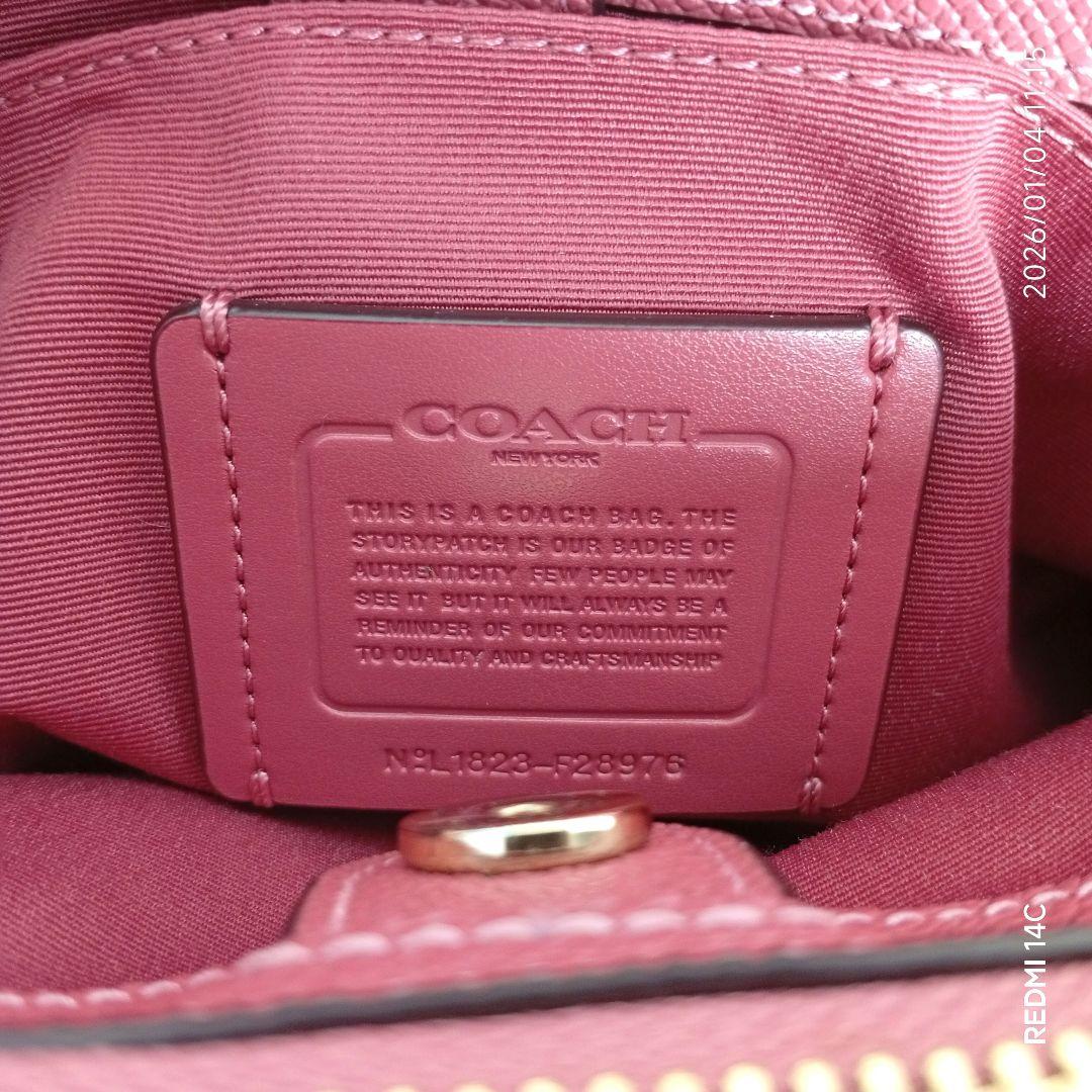 【COACH】F28976 SAGECARRYALL 2wayバックピンク極美品