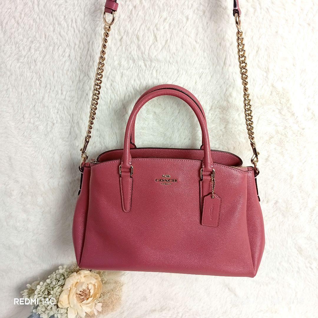 【COACH】F28976 SAGECARRYALL 2wayバックピンク極美品