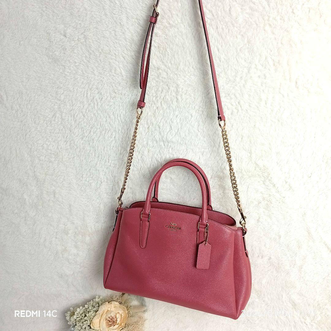 【COACH】F28976 SAGECARRYALL 2wayバックピンク極美品