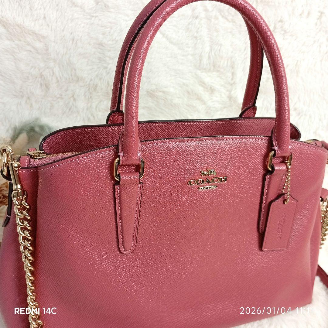 【COACH】F28976 SAGECARRYALL 2wayバックピンク極美品
