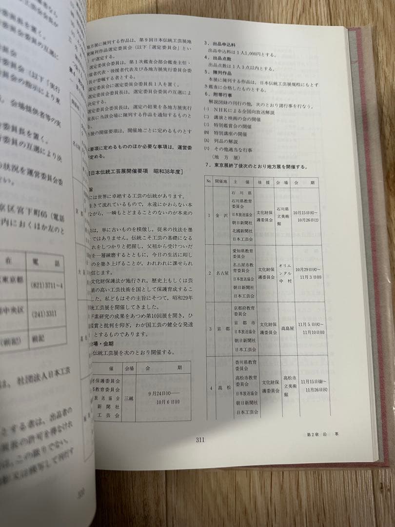 日本伝統工芸展の歩み　日本工芸会　平成5年発行　本