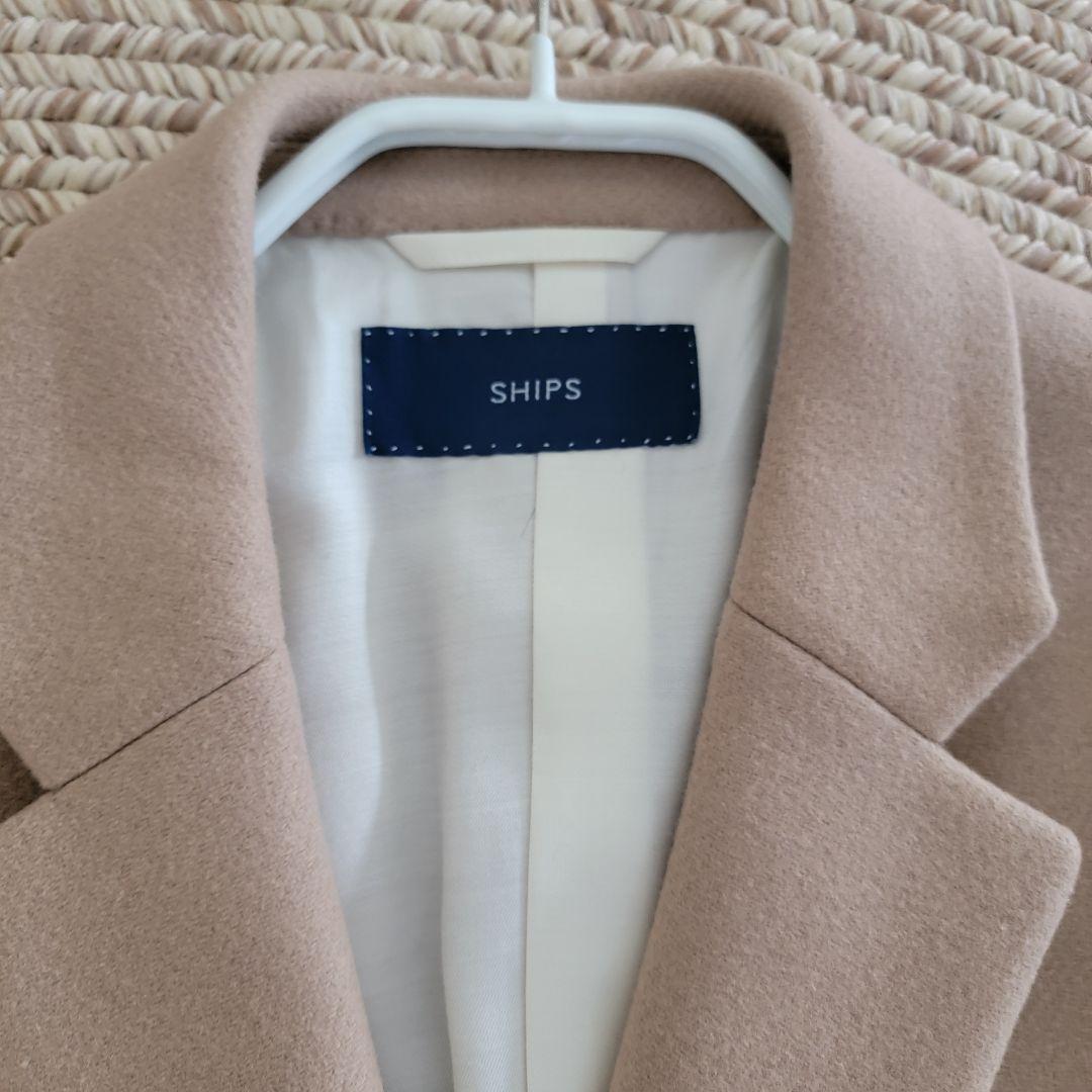 SHIPS　カシミヤ&ウール チェスターコート　ベージュ