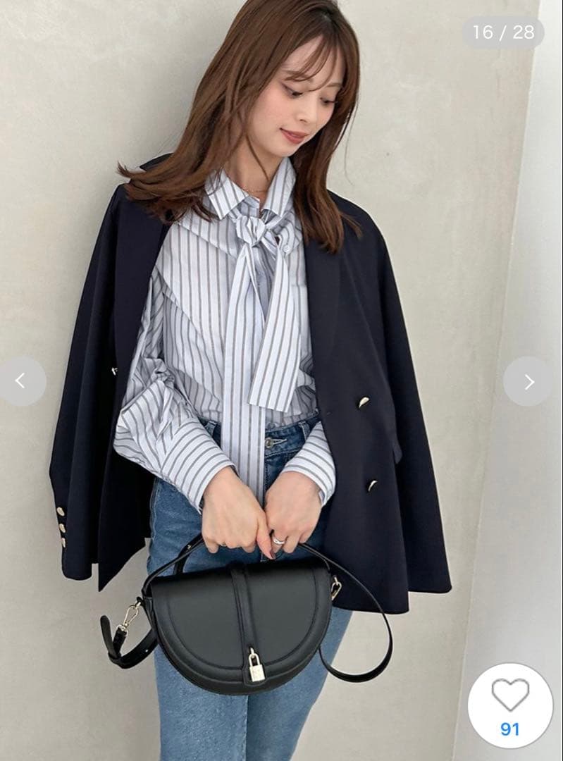 SNIDEL♡メタルボタンテーラードジャケット　ネイビー