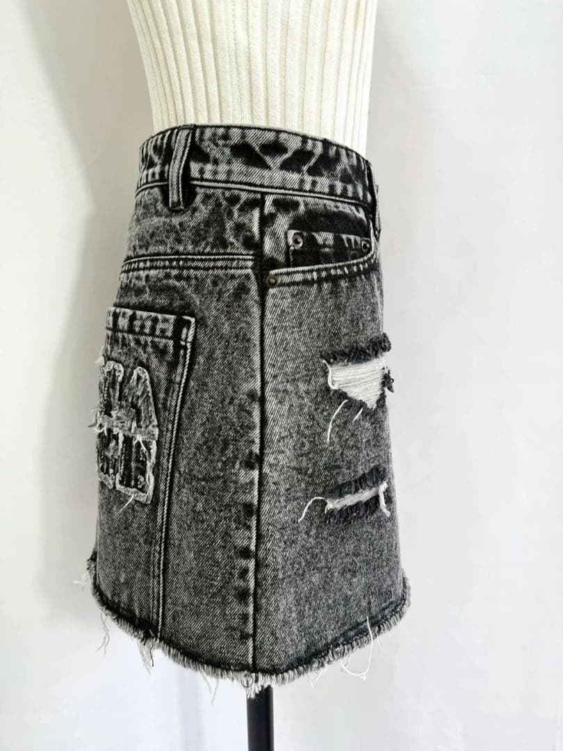 ❤︎即購入不可　DIANTE ケミカルウォッシュ　デニムスカート　グレー❤︎