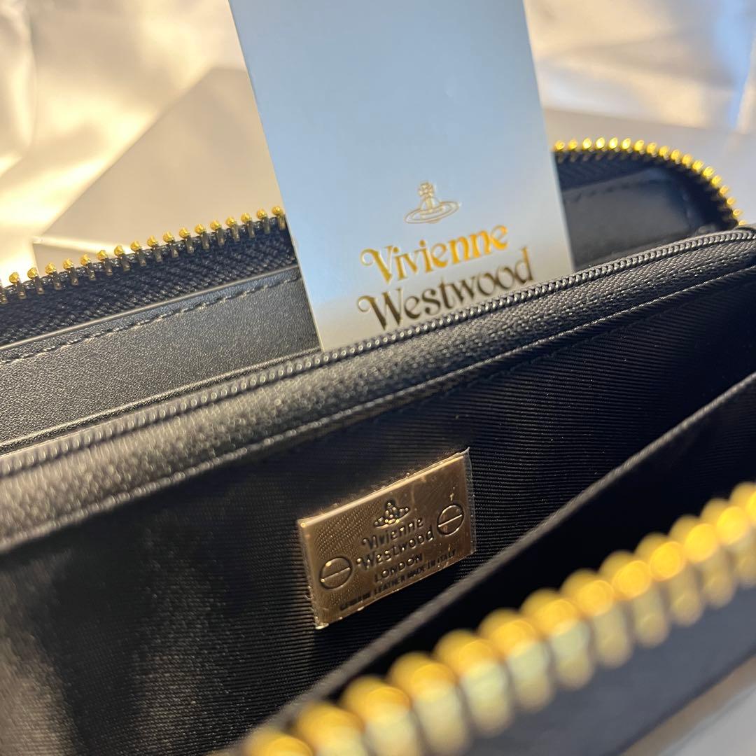 新品 Vivienne Westwood ブラック3色オーブ 長財布
