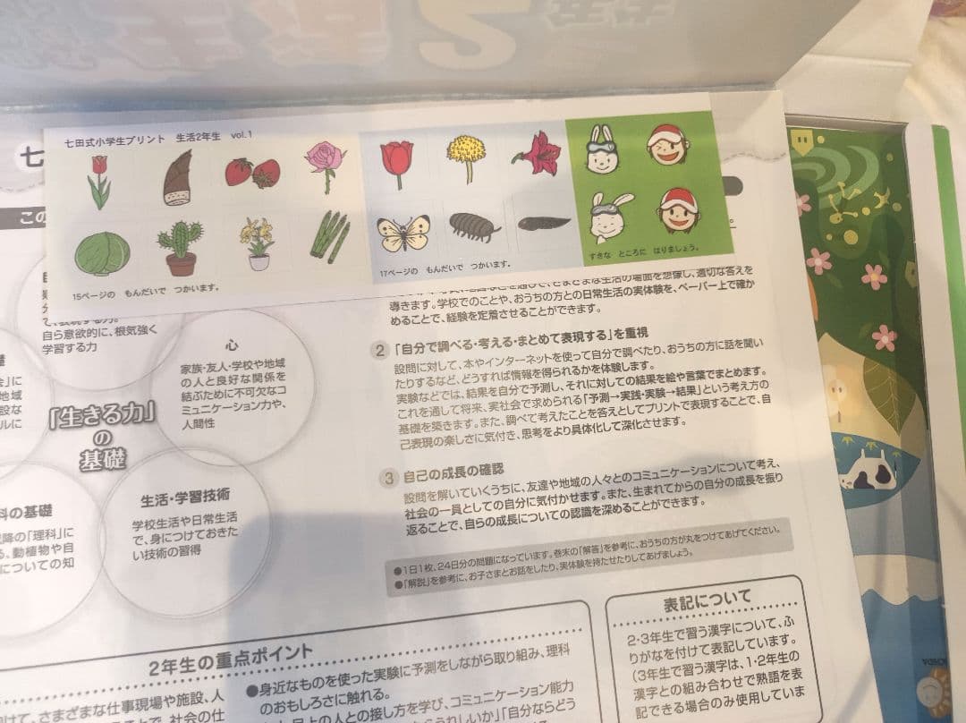 七田式 小学生プリント 思考力こくご 思考力さんすう せいかつ セット 未記入