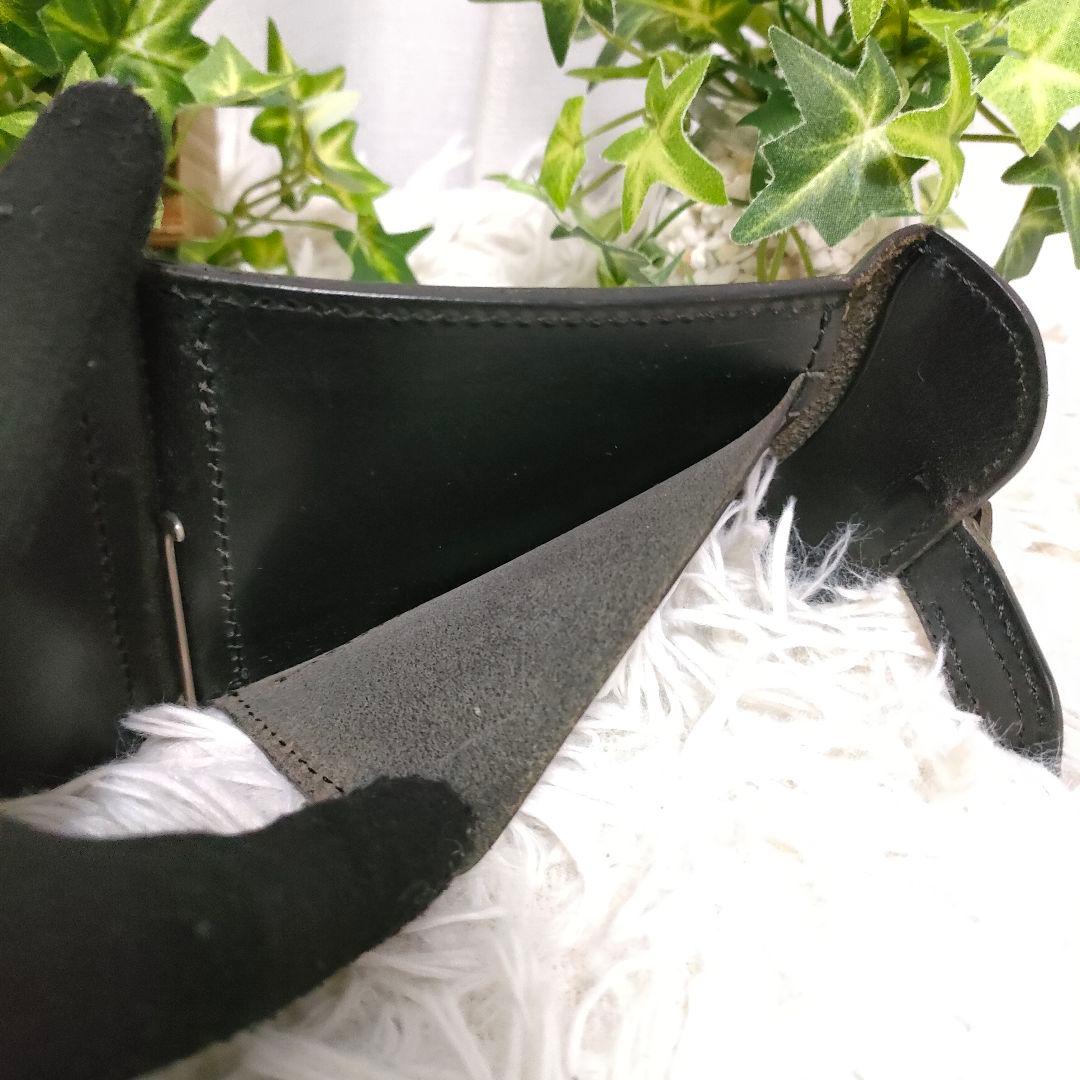 廃盤希少 PORTER 折り財布 黒 レザー ポーター ネイチャーマネークリップ