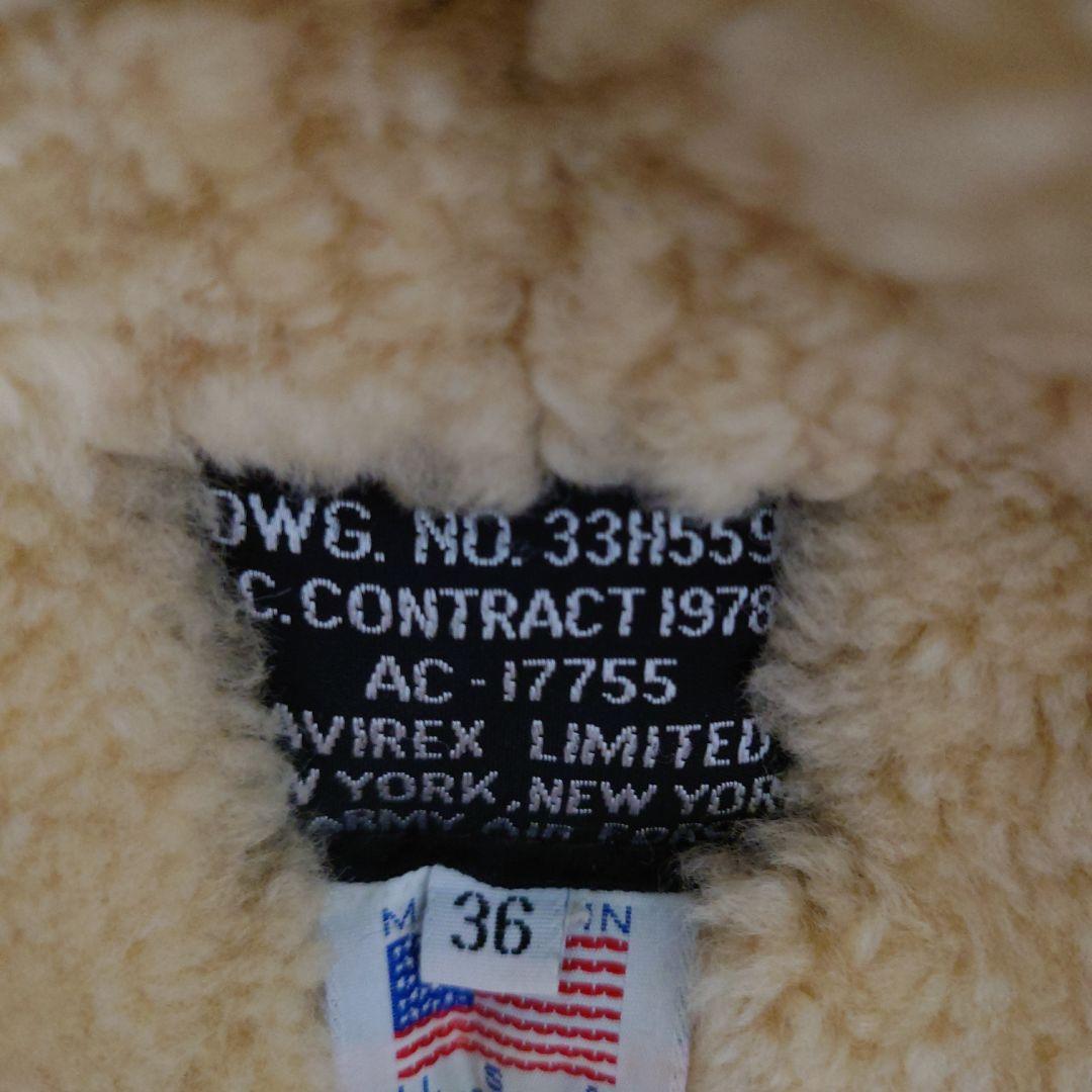 AVIREX TYPE B-3 フライトレザージャケット　Size:36