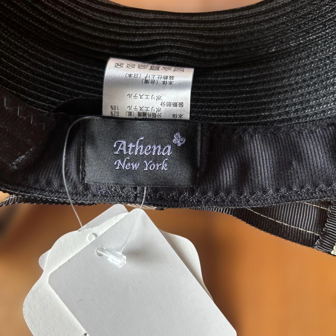 アシーナニューヨーク　ブラック麦わら帽子