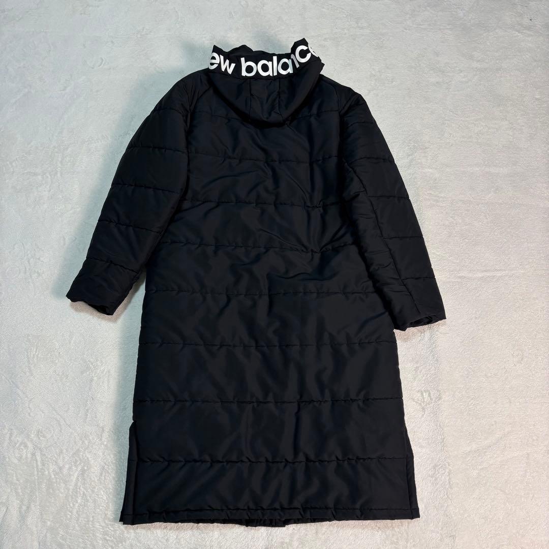 NEW BALANCE ベンチコート ブラック メンズ M ロゴ入り 軽量 秋冬