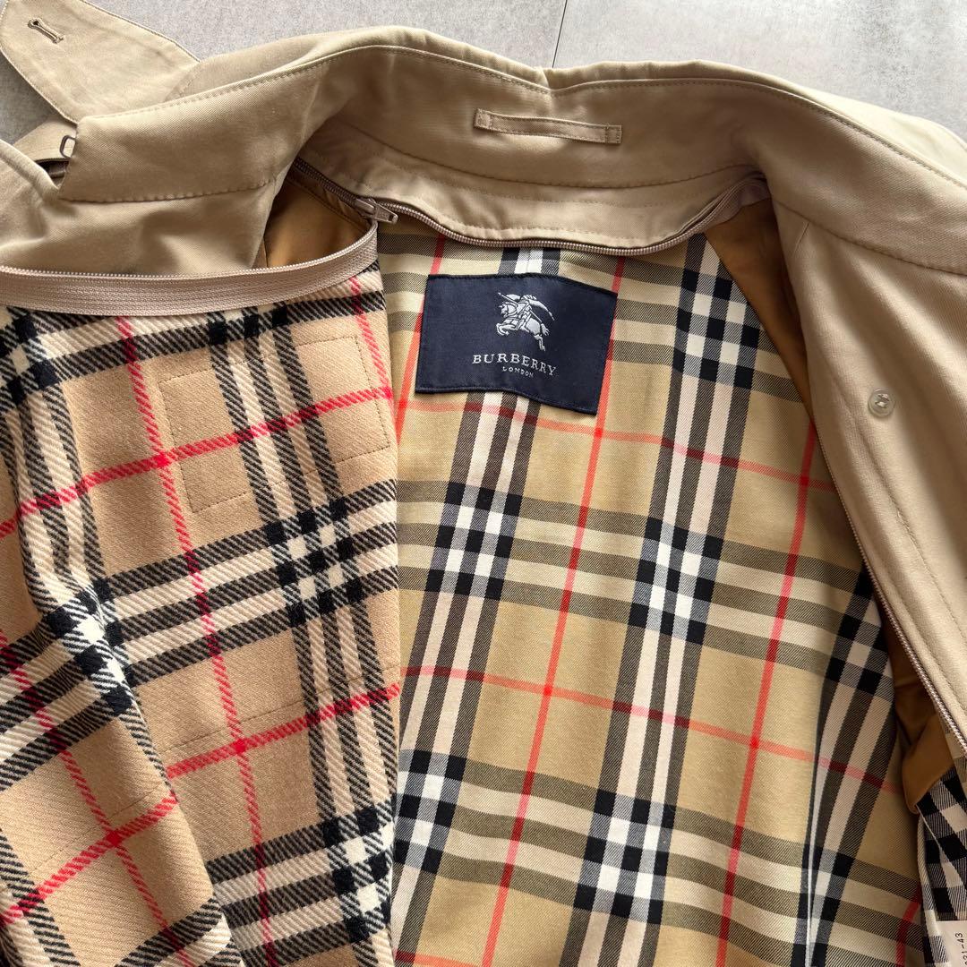 バーバリーロンドン　トレンチコート　ノバチェック　ライナー　ベージュ　9