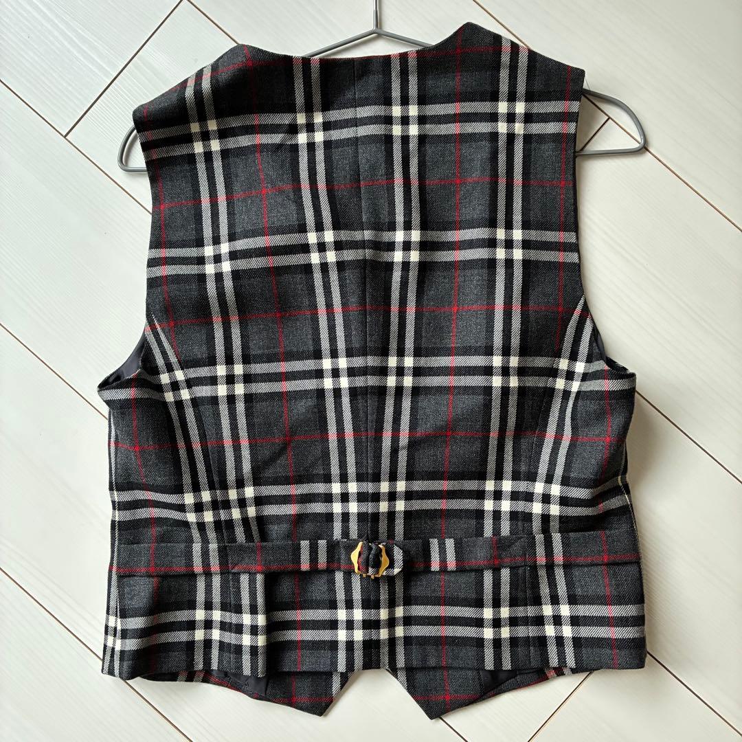【美品】BURBERRY ジレ ベスト ノバチェック 金ボタン ネイビー L