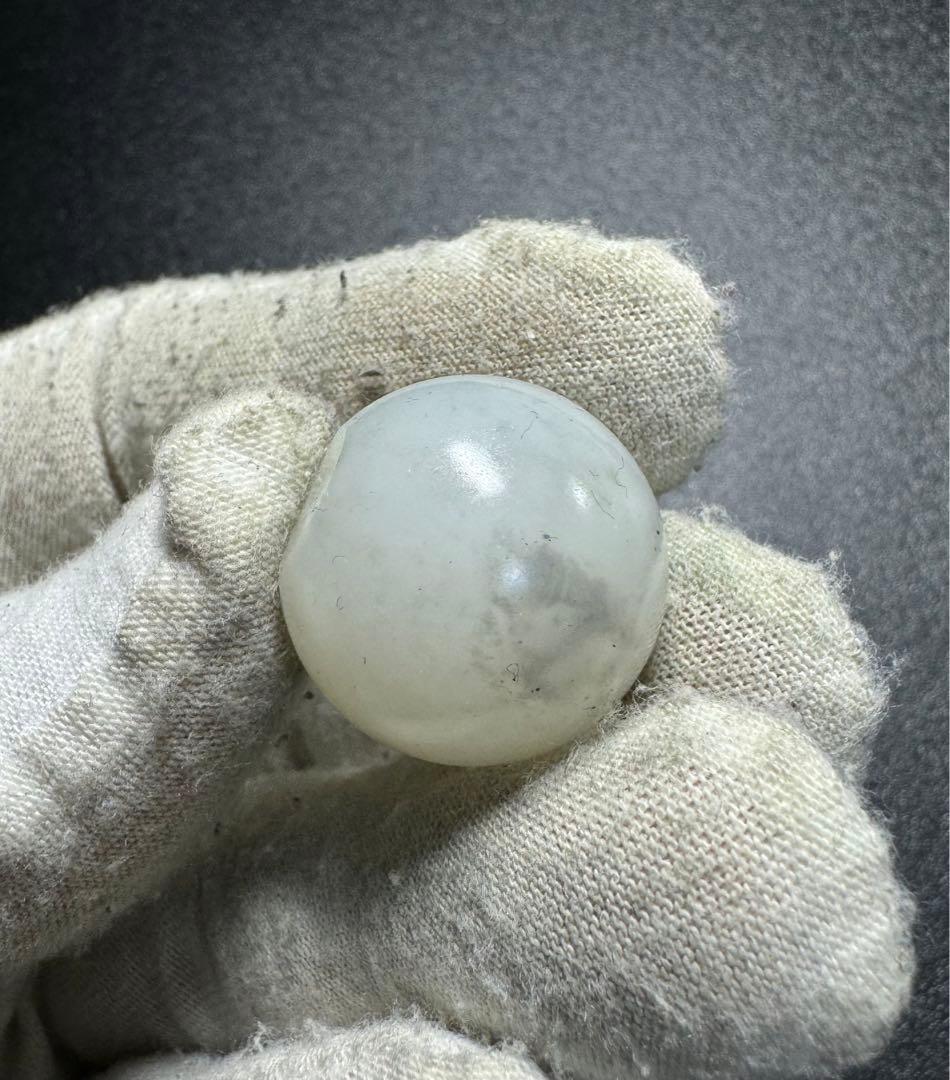 龍の珠 石古砡 砡製物 和田玉 清時代中国古美術骨董 雕刻アンティ一ク 珠玉