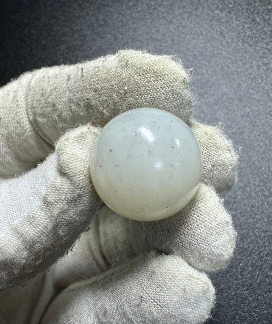 龍の珠 石古砡 砡製物 和田玉 清時代中国古美術骨董 雕刻アンティ一ク 珠玉