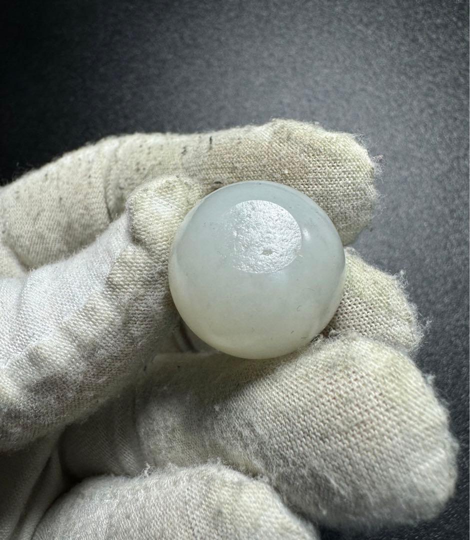 龍の珠 石古砡 砡製物 和田玉 清時代中国古美術骨董 雕刻アンティ一ク 珠玉